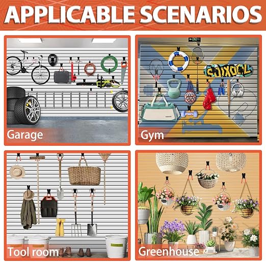 3-H Slatwall Accessories 18 Pack, Slatwall Hooks & Hangers Multi Sizes - Image 6