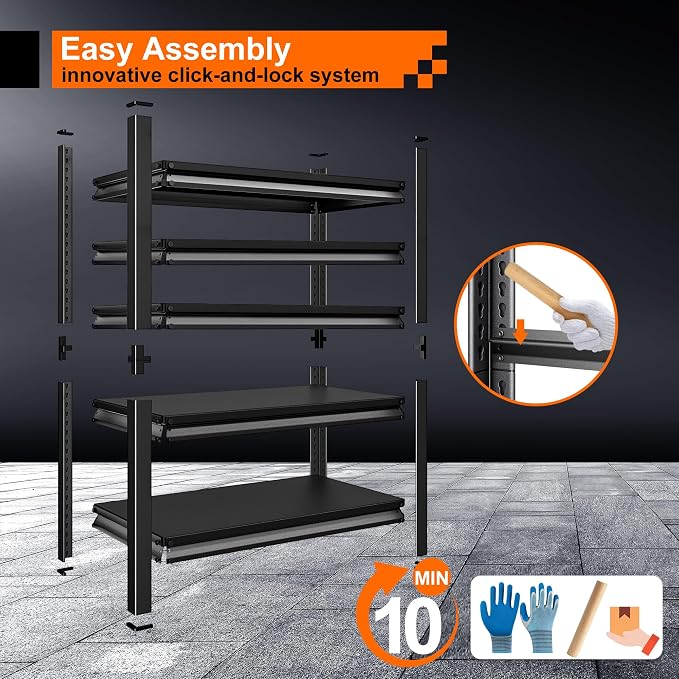 Garage Storage Shelves Heavy Duty, 48”W Shelving Units and Storage Rack - Image 6