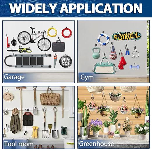 3-H Garage Wall Hooks 14 Pack, Garage Hooks Heavy Duty - Image 4