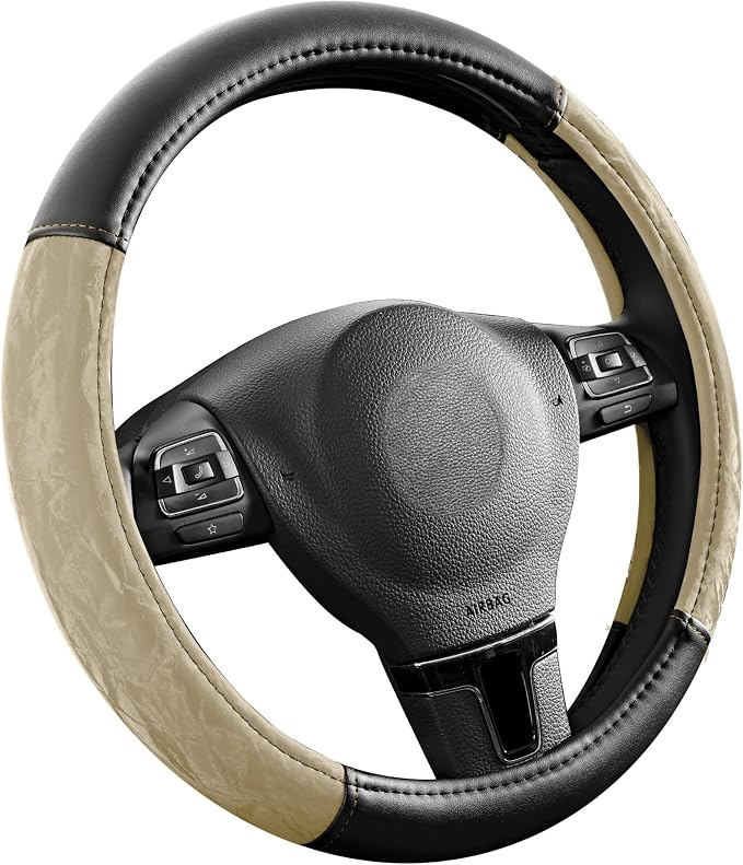 PIC AUTO Steering Wheel Cover, Silk Grain Leather Car Steering Wheel Protector - Image 2