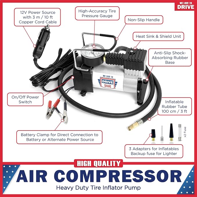 Tire Inflator Portable Air Compressor - Image 2