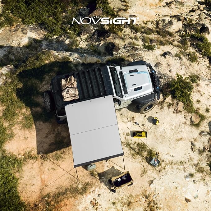 NOVSIGHT Car Side Off Road Awning 8.2 x 10ft, Waterproof Pull-Out - Image 6