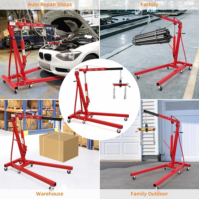 2 Ton Engine Hoist, Folding Cherry Picker Engine Hoist - Image 6