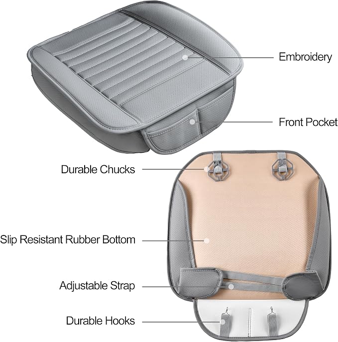 1pc Edge Wrapping Comfortable Car Front Seat Cover Cushion Pad Mat Protector - Image 6
