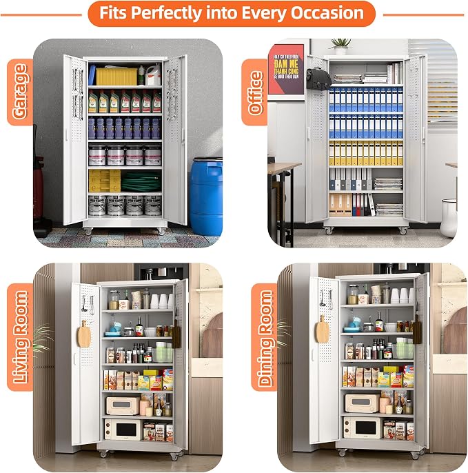 71" H×32" W×16" D Garage Storage Cabinet - Image 7