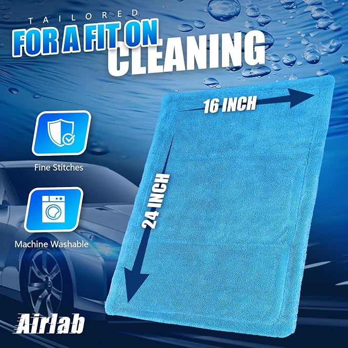 Airlab Microfiber Towels for Cars Wash Drying Towel Detailing Cloth, Ultra - Image 5
