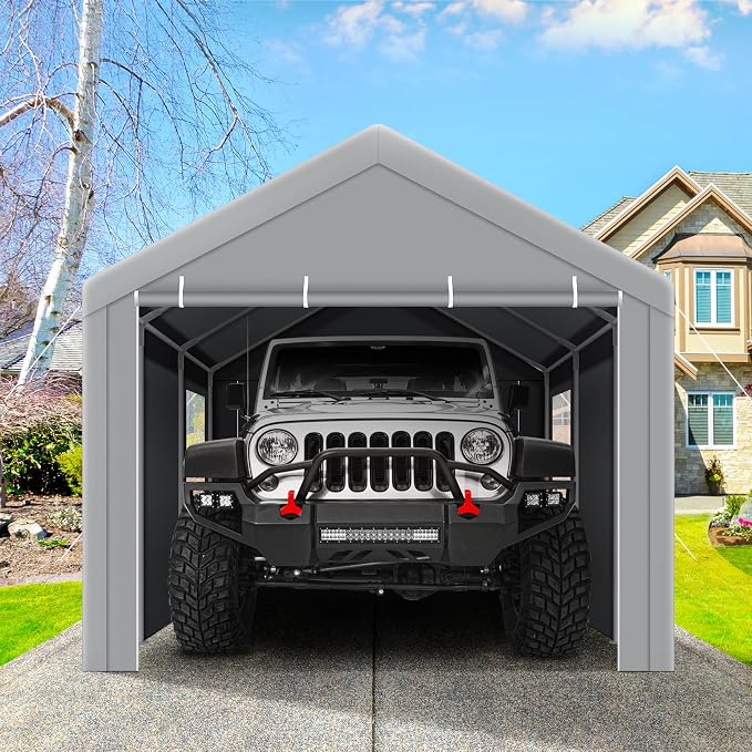 COBIZI Carport Canopy 12x20 Heavy Duty Portable Garage - Image 9