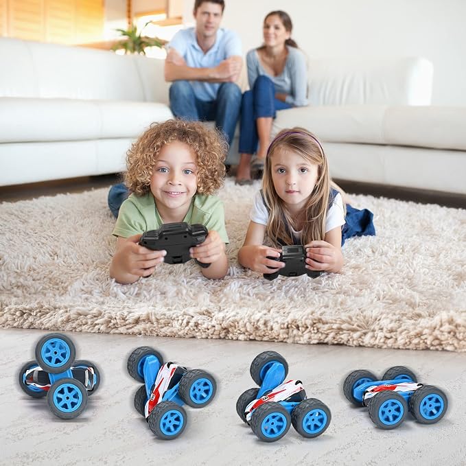 Remote Control Car, 4WD RC Cars Stunt Double Sided 360° Rotating 2 Batteries - Image 5
