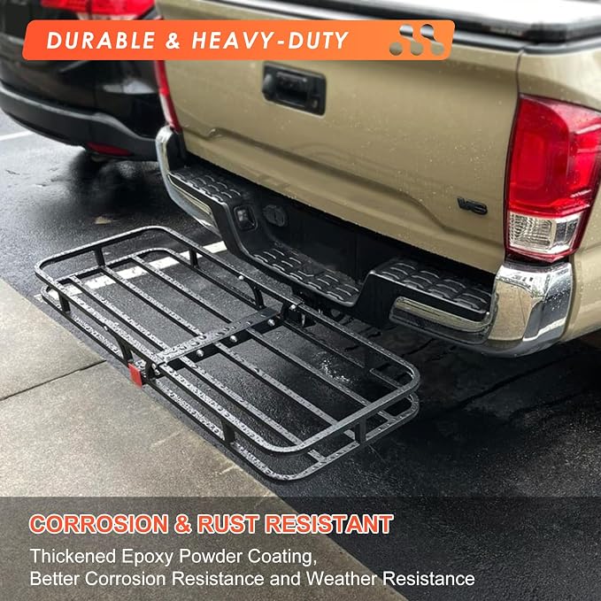 MeeFar Hitch Mount Cargo Carrier Basket 53" x19" x 5"+Waterproof Cargo Bag - Image 6