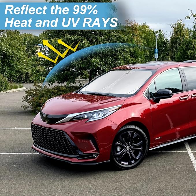 Sunshade for Toyota Sienna 2021-2024 2025 L LE SE XLE Limited Van Minivan Car - Image 2