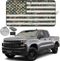 Autoamerics 1-Piece Windshield Sun Shade ERDL Camo American Flag USA Design by AutoamericsUS
