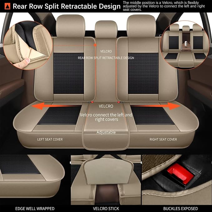 Seat Covers Fit for Toyota Camry 2012-2023 2024 2025: Car Seat Covers Full Set - Image 2