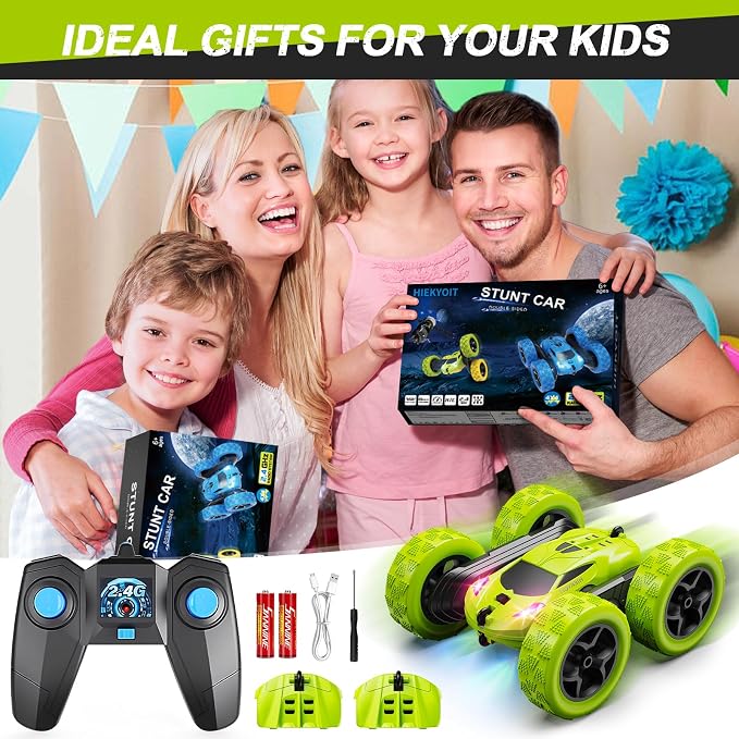 Remote Control Car for Kids Ages 6+, RC Cars Stunt Car Toy 4WD Double Sided - Image 6
