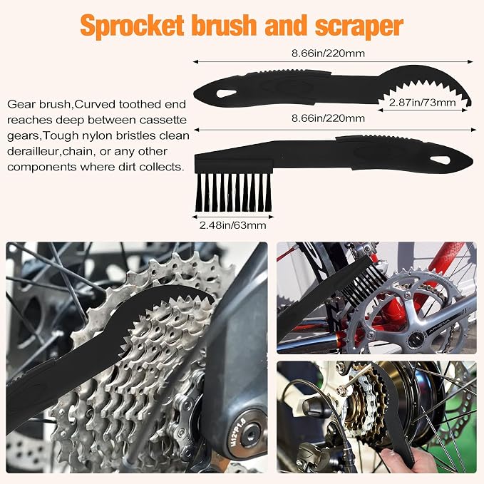 Bike Cleaning Kit including chain cleaner, chain brush, maintenance tool - Image 6