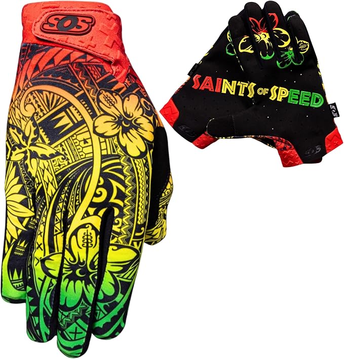 Saints of Speed Dirt Bike Gloves – Motocross, Mountain Bike, Motorcycle by SaintsofSpeed