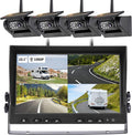 10.1" - 4 Magnetic Solar Wireless Backup Camera System, HD 1080P DVR Monitor by WOOCARTY