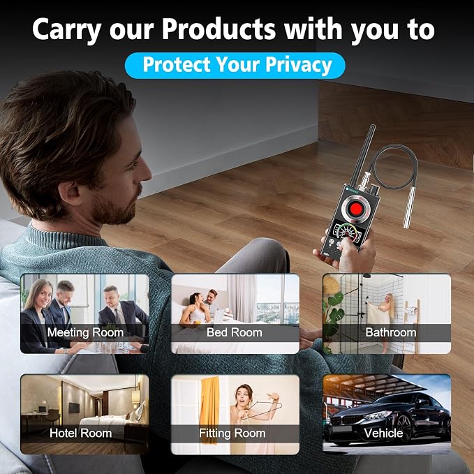 JMDHKK Hidden Camera Detector & Bug Detector – Magnetic Tracker & Wireless - Image 6