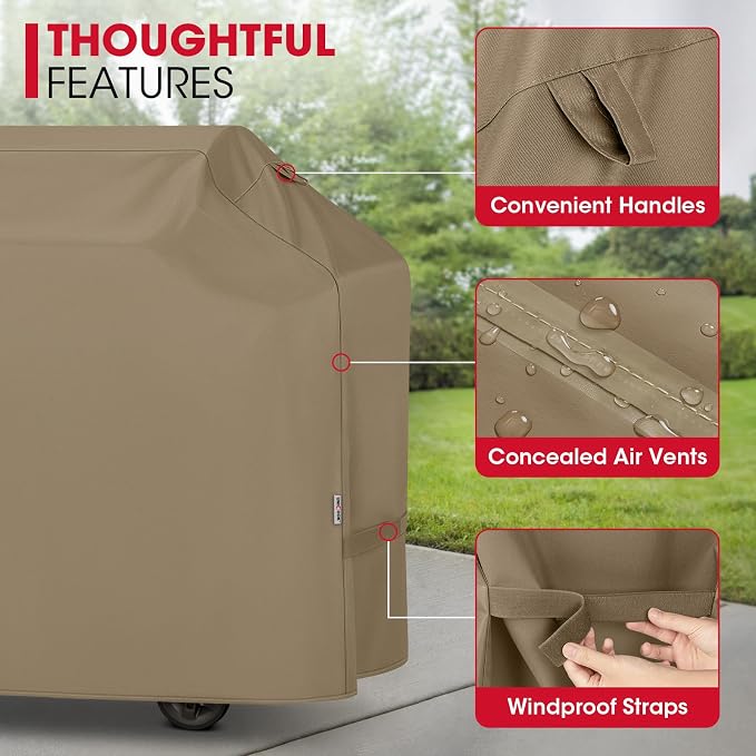 Unicook 65 Inch Grill Cover, Heavy Duty Waterproof Gas Grill Cover - Image 6