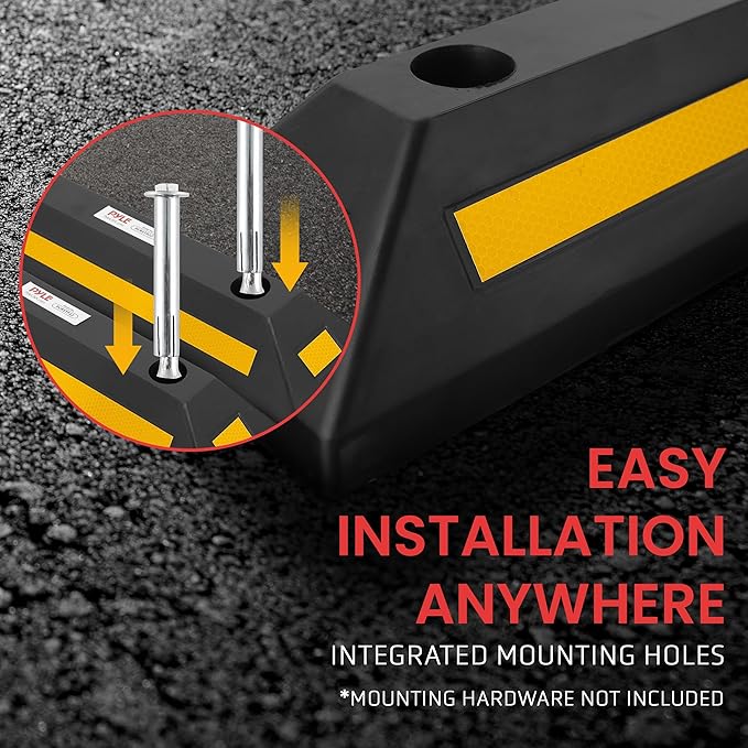PYLE Garage Floor Stops for Vehicles - Image 3