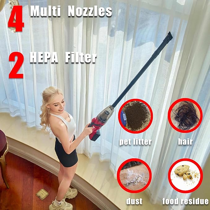 Cordless Vacuum Cleaner for Milwaukee M18 Battery, Wireless Handheld Power - Image 6
