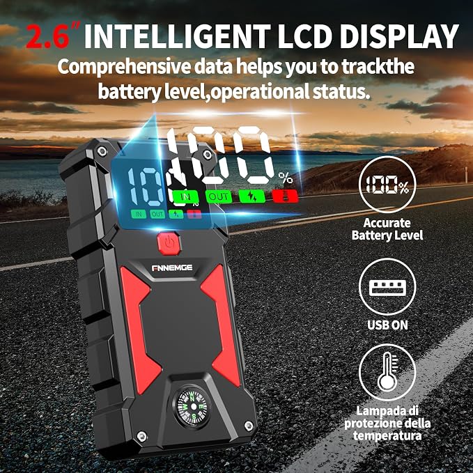 Car Jump Starter, 5000A Peak 24800mAh 12V Car Battery Starter, - Image 6