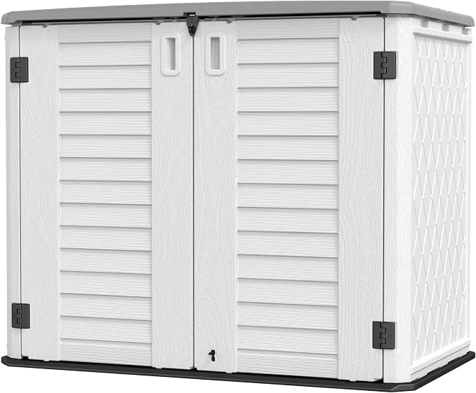 HOMSPARK Storage Shed Weather Resistance, 26 Cu.ft Capacity Horizontal Storage - Image 2