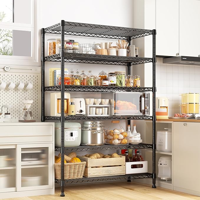 REIBII 71" H Storage Shelves 6 Tier Wire Shelving Unit 1200LBS Metal Shelves - Image 5