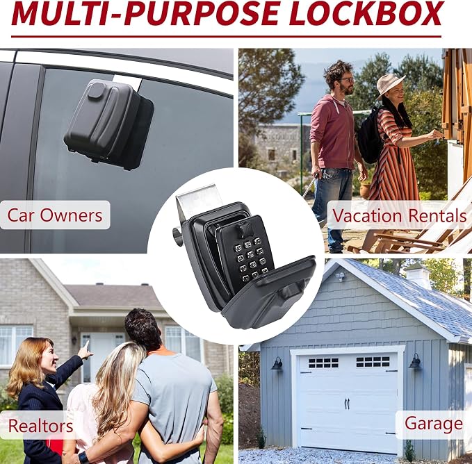 Car Window Lock Box for Turo, Car Key Lock Box Fit for Ride Share, - Image 6
