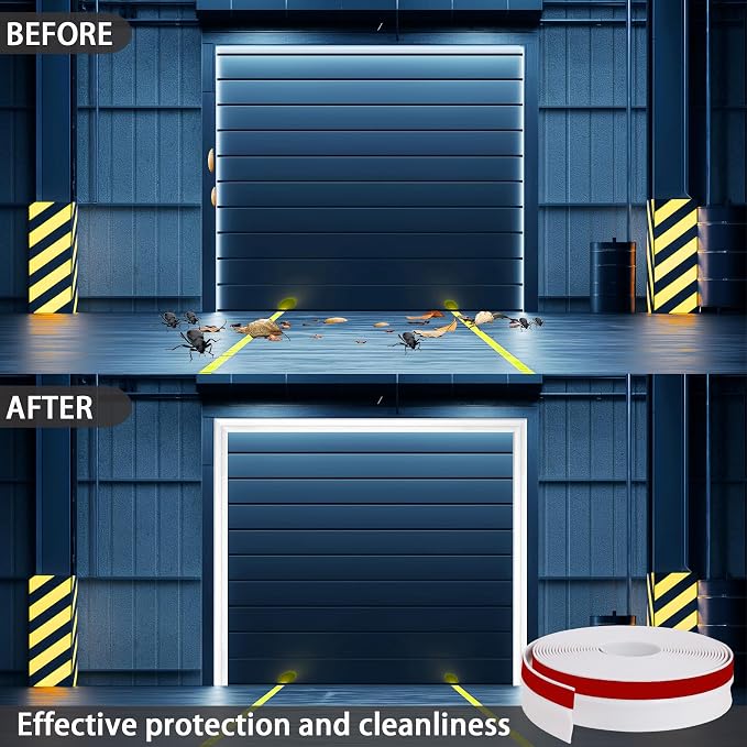 Gaahing Garage Door Top and Sides Seal Strip, Universal Weather Stripping - Image 3