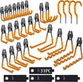 3-H Garage Wall Hooks 31 Pack, Garage Hooks Heavy Duty by 3-H