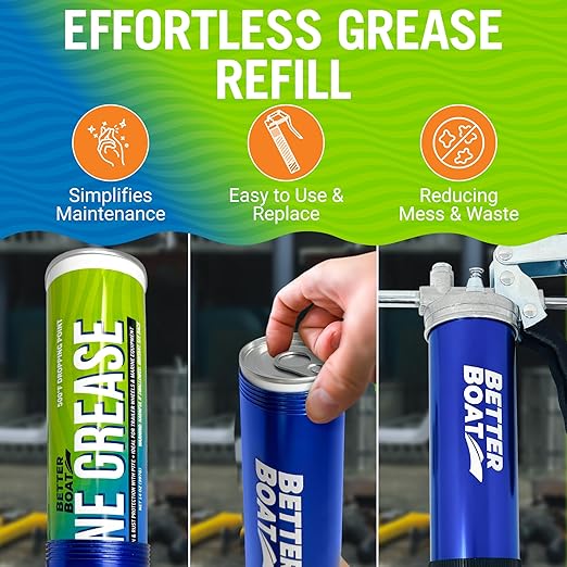 Better Boat Marine Grease Tube, 2 Pack 14 Oz, Waterproof High Temp Trailer - Image 3
