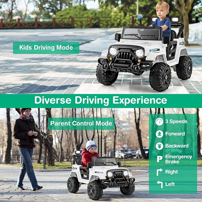 Costzon 12V Kids Ride on Truck Car, Electric Vehicle w/Remote Control, Threaded - Image 2