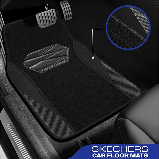 Skechers Car Floor Mats, Waterproof Universal Fit Car Mats, Faux Leather Car - Image 2