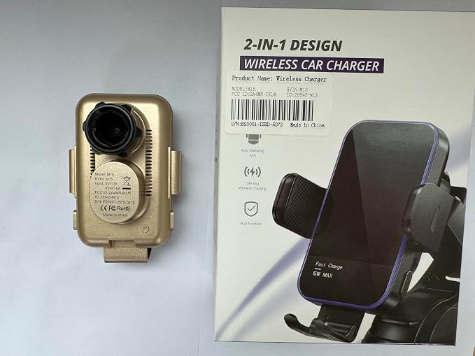 Wireless Car Charger, 【7 Colored RGB Backlit】 15W Auto Clamping Phone Holders - Image 8