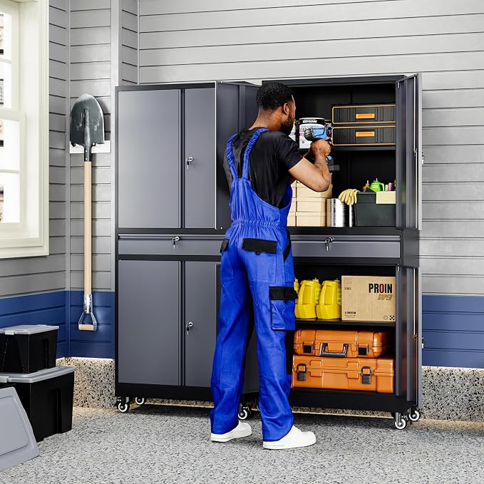 Yizosh Metal Garage Storage Cabinet - Image 2