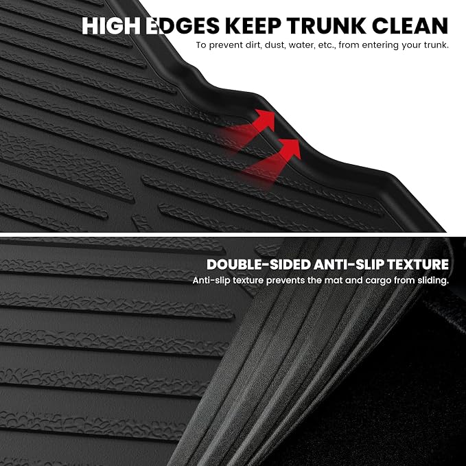 LASFIT Trunk Mat for Ford Fusion 2013-2020 All Weather TPE Mats Custom Fit - Image 5