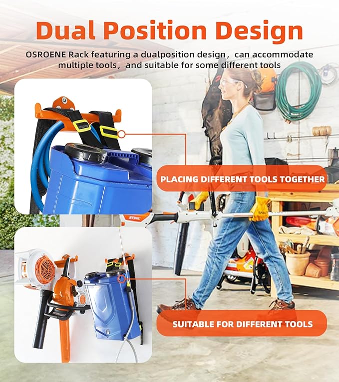 Backpack Leaf Blower Hanger, 1 Pack Backpack Sprayer Wall Mount, Heary Duty - Image 5