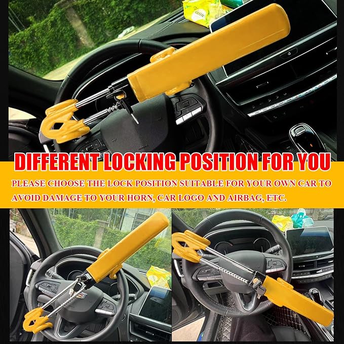 Steering Wheel Lock, Car Steering Wheel Lock Anti-Theft Device, Great Deterrent - Image 6