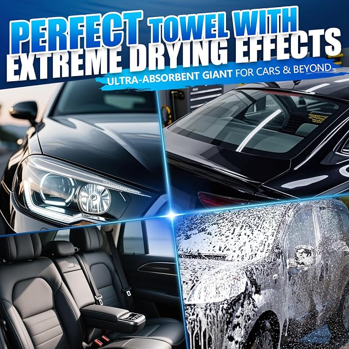 Airlab Microfiber Towels for Cars Wash Drying Towel Detailing Cloth, Ultra - Image 7