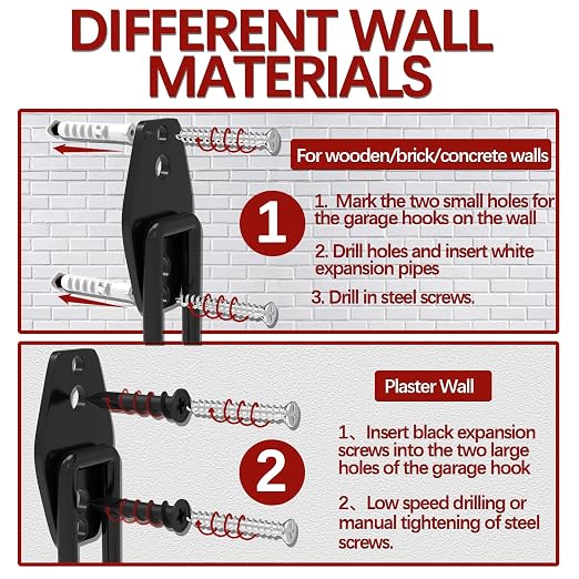3-H Garage Wall Hooks 42 Pack, Heavy Duty Garage Hooks - Image 4