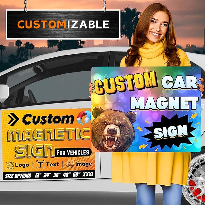 Custom Car Magnet with Your Logo ║ Advertise Your Business Vehicle Magnetic ║ - Image 3