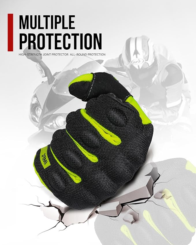 BORLENI Motorcycle Riding Gloves Touch Screen Full Finger Glove Motocross Road - Image 5