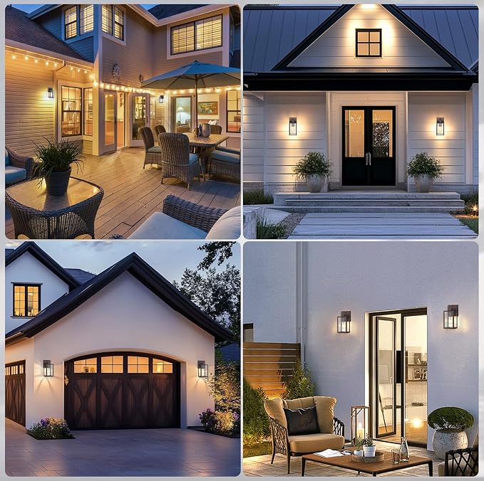 PARTPHONER Dusk to Dawn Outdoor Light Fixtures, Waterproof Exterior Wall Sconce - Image 5