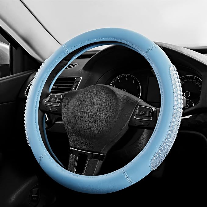 PIC AUTO Gel Particles Steering Wheel Cover, Universal Fit 14.5"-15.5" - Image 2