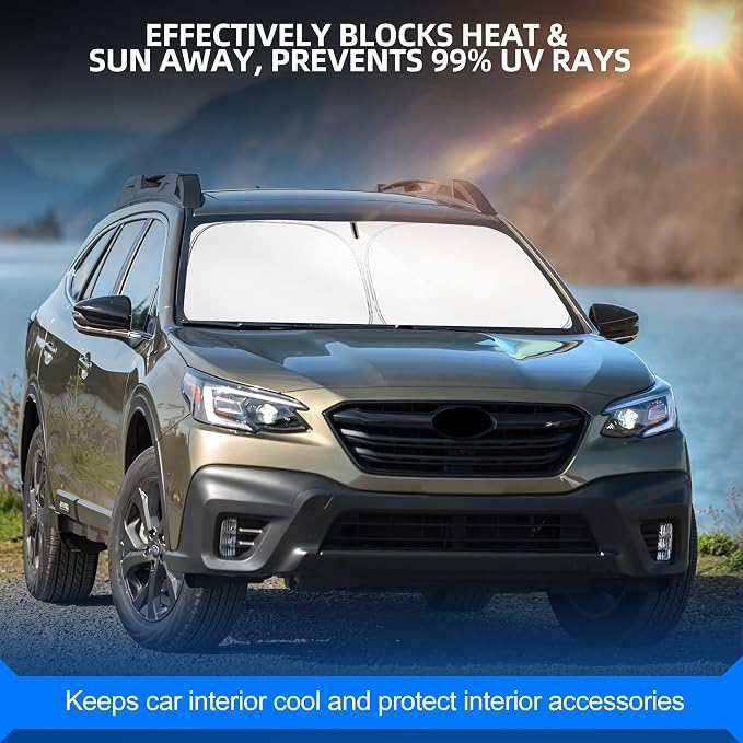 Windshield Sun Shade for S-ubaru Outback 2020-2025 Foldable Sunshade Custom Fit - Image 7