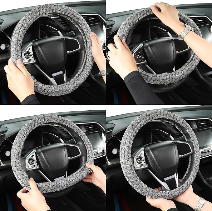 Auto Newer Breathable Steering Wheel Cover Suitable - Image 2