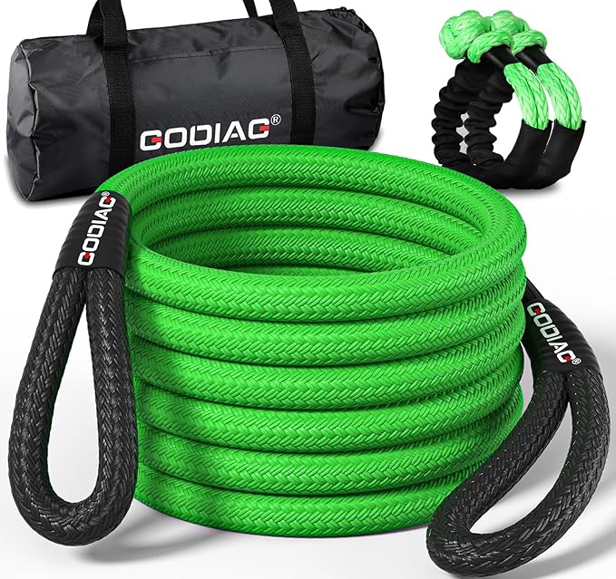 GODIAG 1"×30ft Kinetic Recovery Tow Rope Heavy Duty Energy Rope by GODIAG