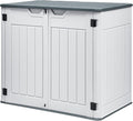 DWVO 47 cu ft Spacious Horizontal Storage Unit, Outdoor Resin Tool Locker by DWVO