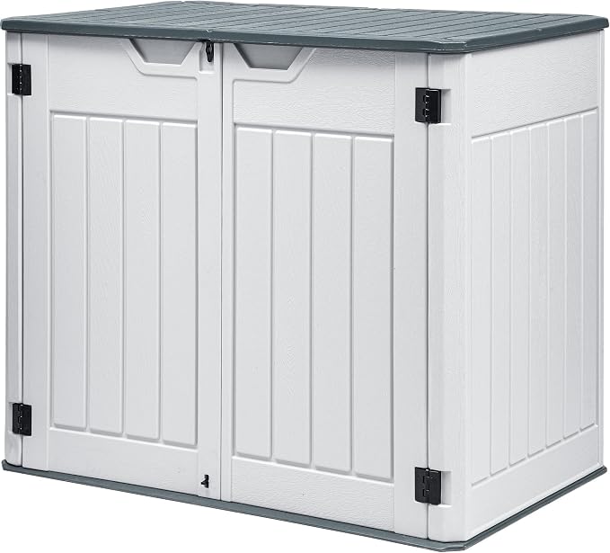 DWVO 47 cu ft Spacious Horizontal Storage Unit, Outdoor Resin Tool Locker by DWVO