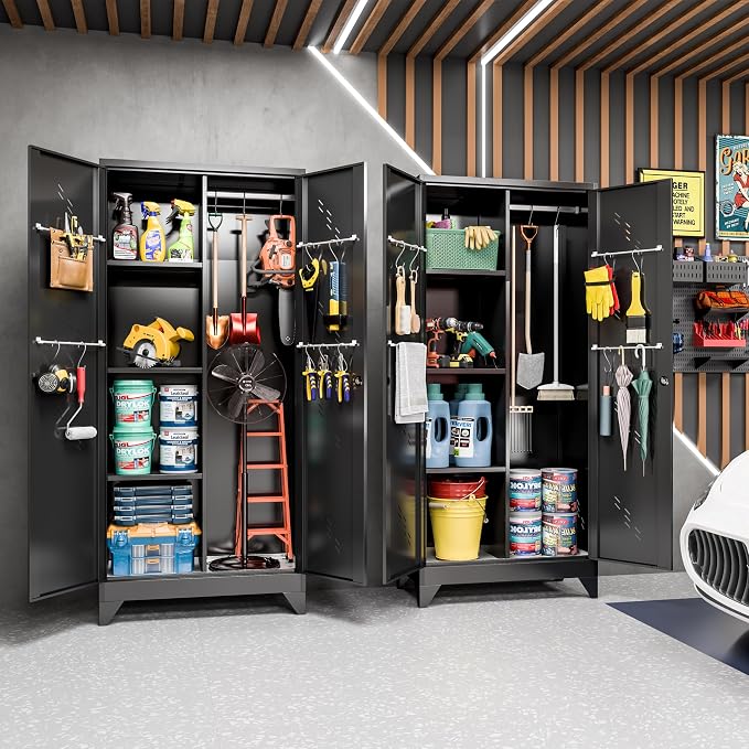 Metal Garage Storage Cabinet, Kitchen Pantry - Image 2